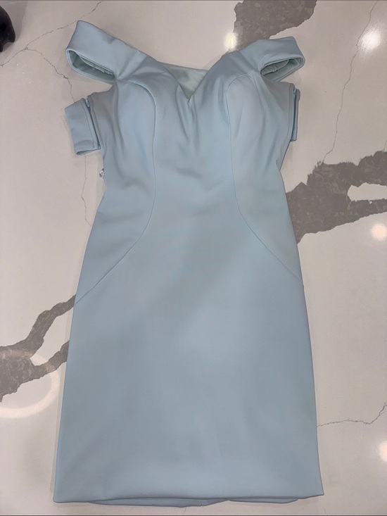 Ashley Lauren Dresses & Skirts - Ashley Lauren Off-Shoulder Light Blue Dress